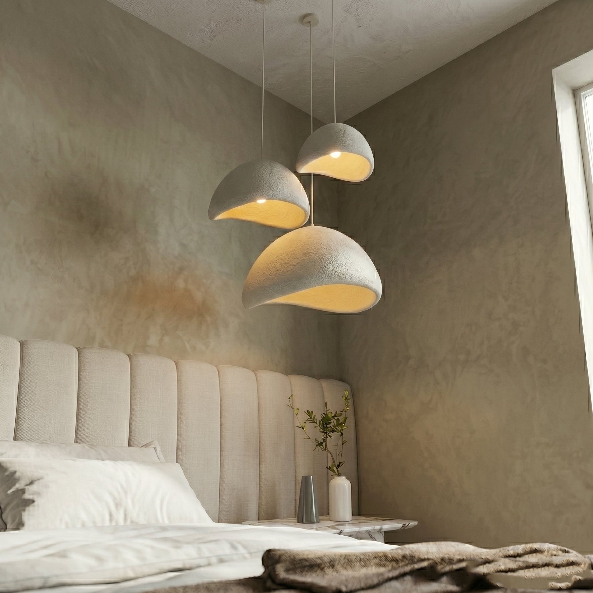 Organic Pendant Light | Adjustable Height Kitchen Pendant Lighting | Five Sizes for Cozy Home Decor 3