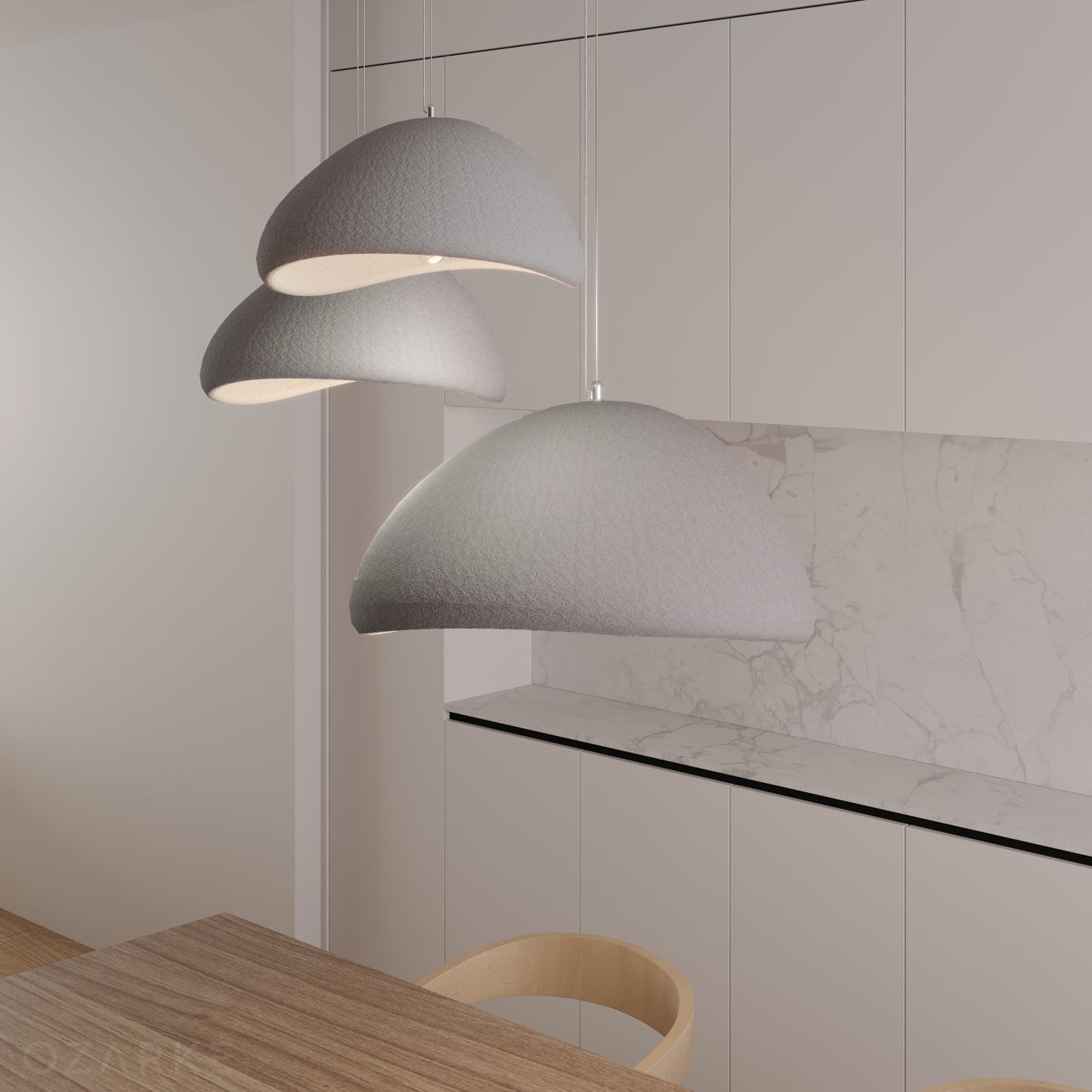 Organic Pendant Light | Adjustable Height Kitchen Pendant Lighting | Five Sizes for Cozy Home Decor 8