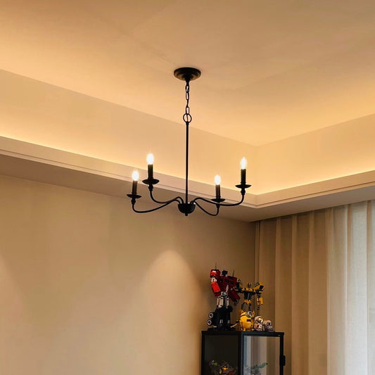 Orix Collection | Retro Vintage Metal Chandelier with Adjustable Chain | Elegant Lighting for Living Room and Bedroom 0