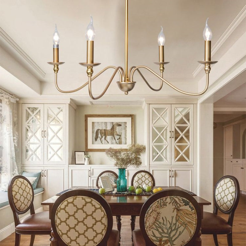 Orix Collection | Retro Vintage Metal Chandelier with Adjustable Chain | Elegant Lighting for Living Room and Bedroom 3
