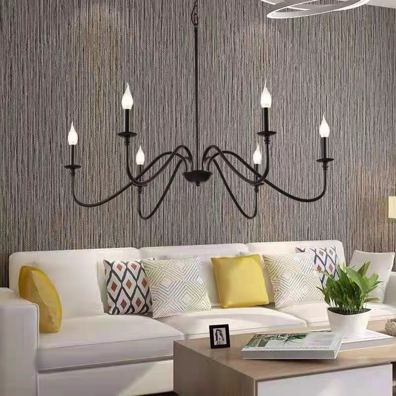 Orix Collection | Retro Vintage Metal Chandelier with Adjustable Chain | Elegant Lighting for Living Room and Bedroom 6