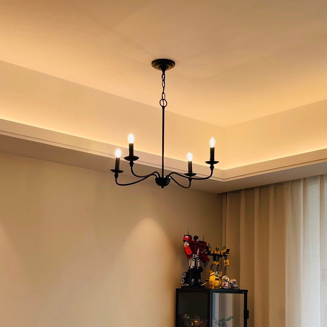 Orix Collection | Retro Vintage Metal Chandelier with Adjustable Chain | Elegant Lighting for Living Room and Bedroom 7
