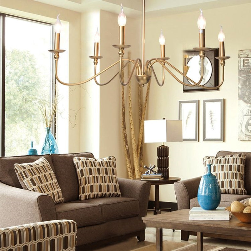 Orix Collection | Retro Vintage Metal Chandelier with Adjustable Chain | Elegant Lighting for Living Room and Bedroom 8