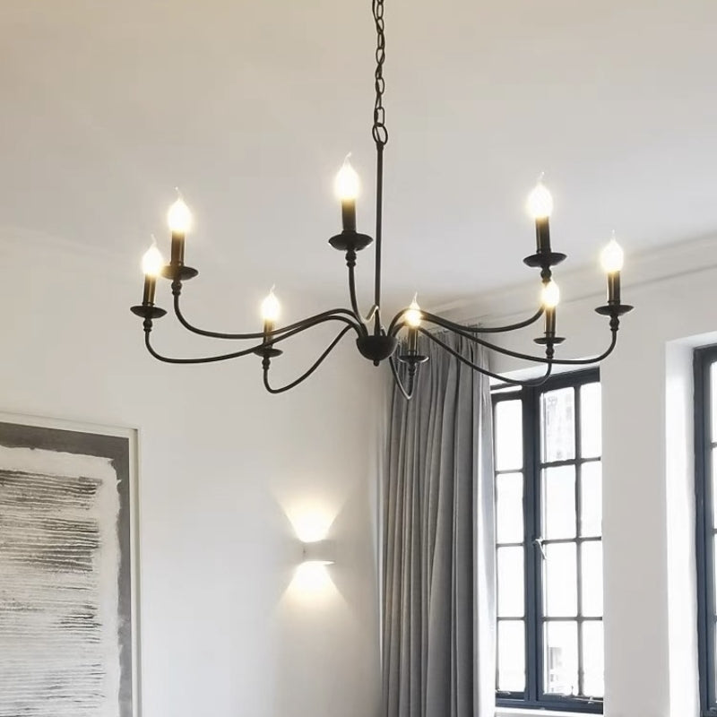 Orix Collection | Retro Vintage Metal Chandelier with Adjustable Chain | Elegant Lighting for Living Room and Bedroom 9