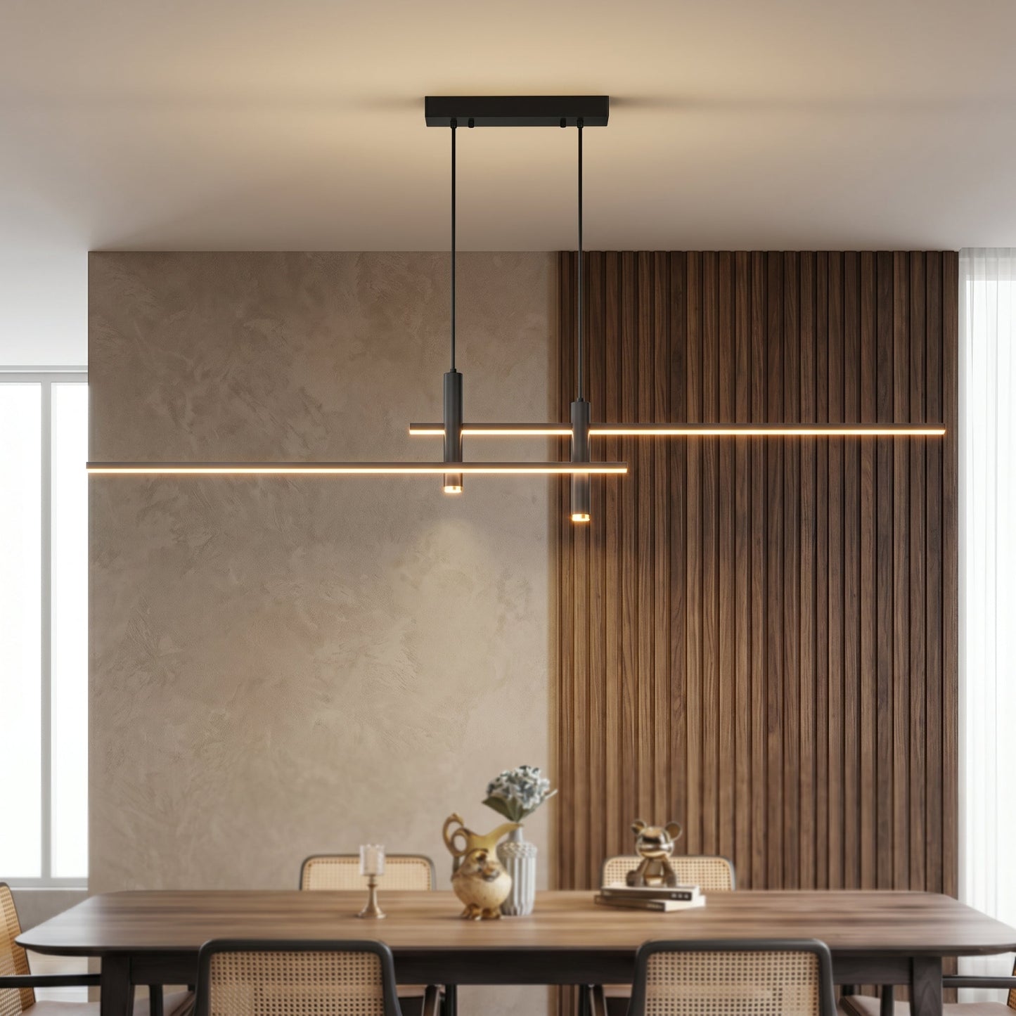 Otto Collection | LED Linear Pendant Light with Adjustable Suspension Cables | Modern Design for Elegant Illumination 0