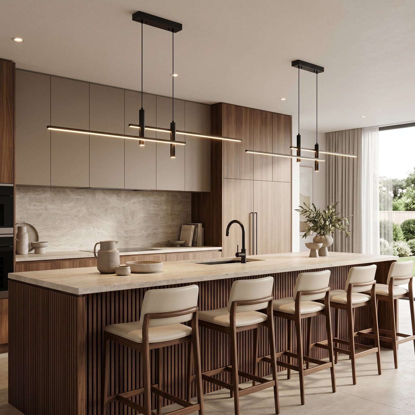 Otto Collection | LED Linear Pendant Light with Adjustable Suspension Cables | Modern Design for Elegant Illumination 4