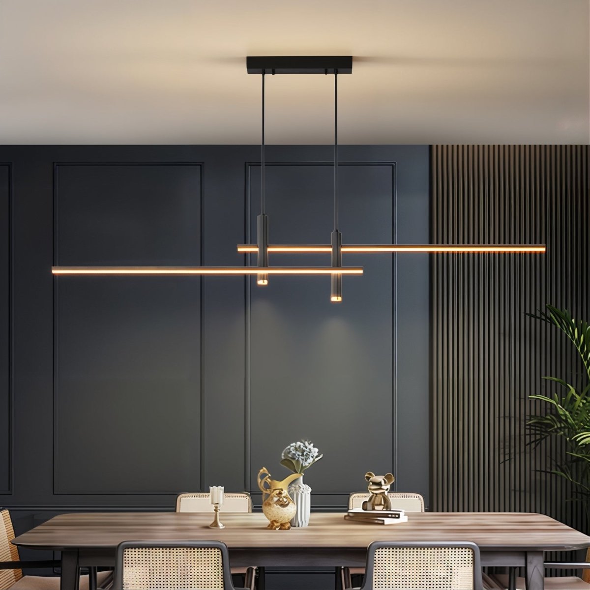 Otto Collection | LED Linear Pendant Light with Adjustable Suspension Cables | Modern Design for Elegant Illumination 5