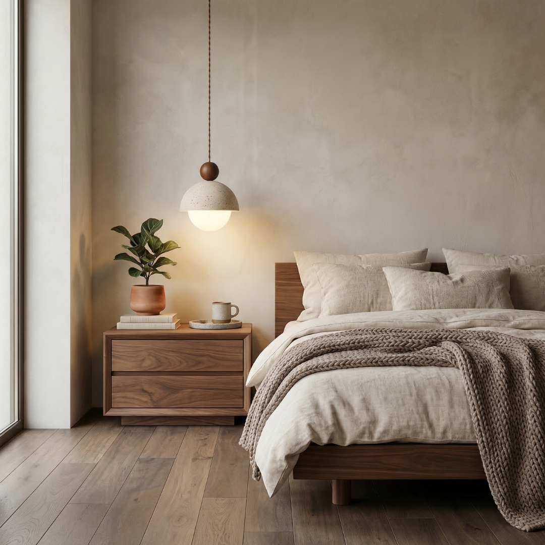 Palermo | Pendant Light with Handcrafted Travertine Dome & Glass Globe | Elegant Illumination for Modern Spaces 6