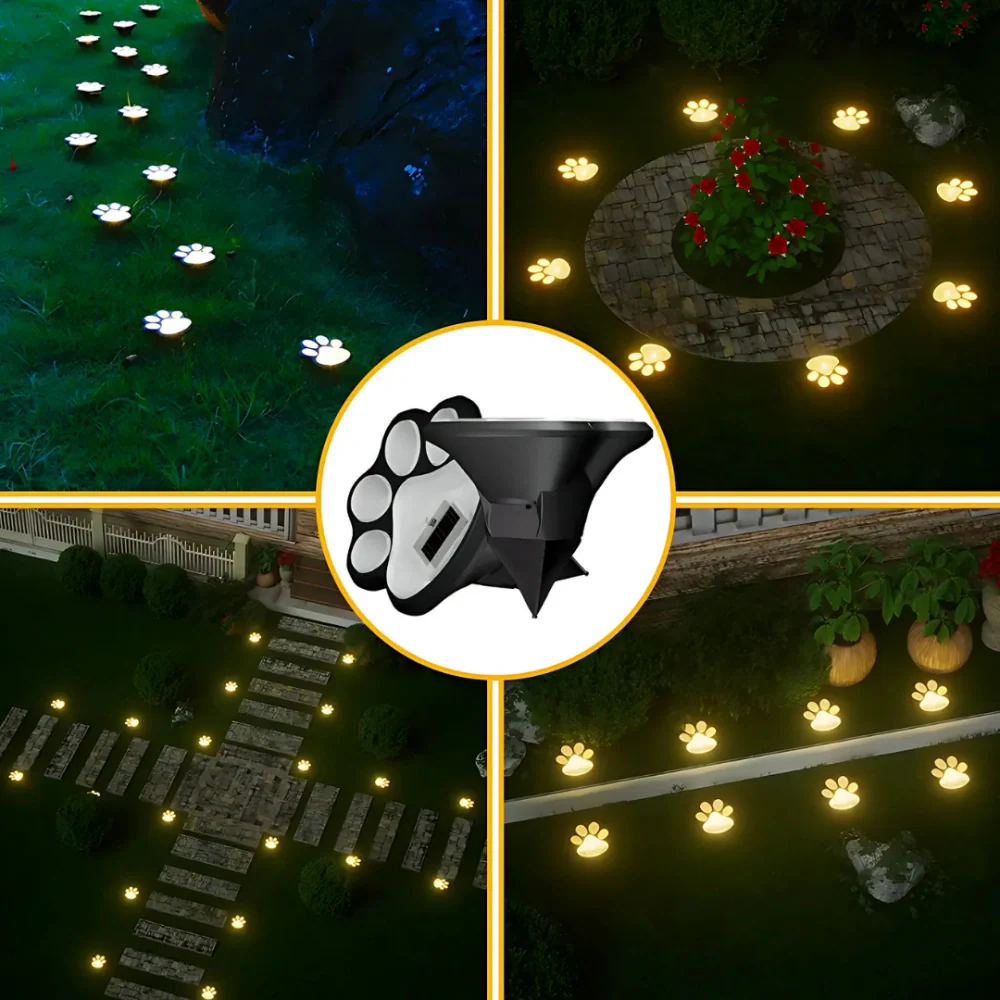 PawGlow | Solar Garden Lights with Dusk Sensor & Warm Glow | Outdoor Illumination for Pathways 5