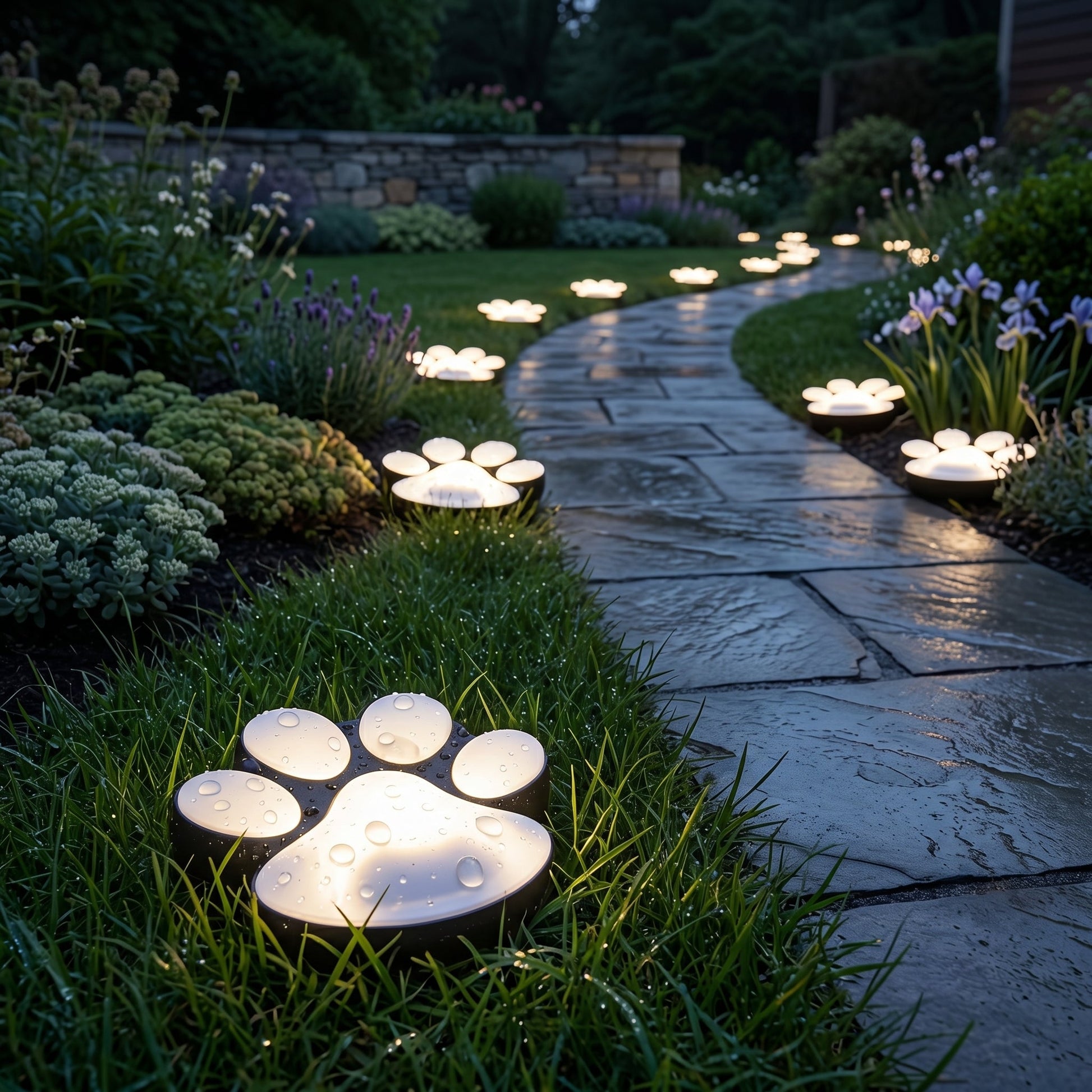 PawGlow | Solar Garden Lights with Dusk Sensor & Warm Glow | Outdoor Illumination for Pathways 6