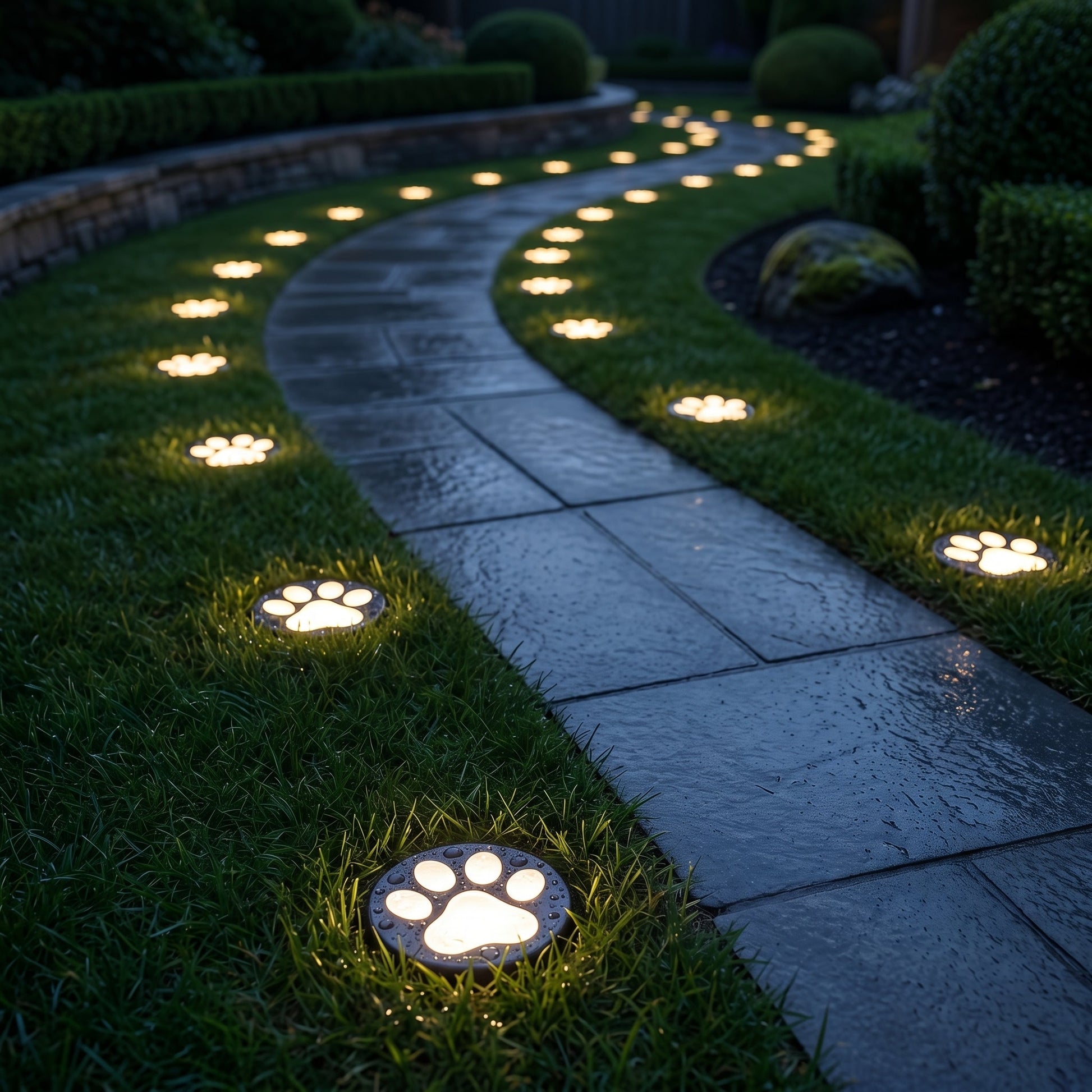PawGlow | Solar Garden Lights with Dusk Sensor & Warm Glow | Outdoor Illumination for Pathways 7