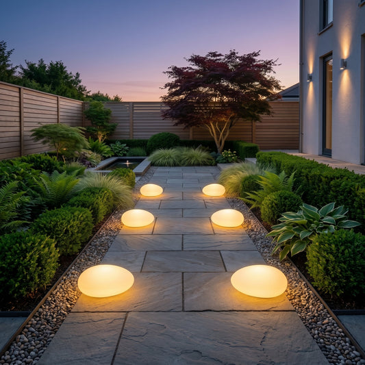 Pebble Glow | Solar Landscape Light with Natural Stone Design | Weather-Resistant Outdoor Illumination for Effortless Ambiance 0