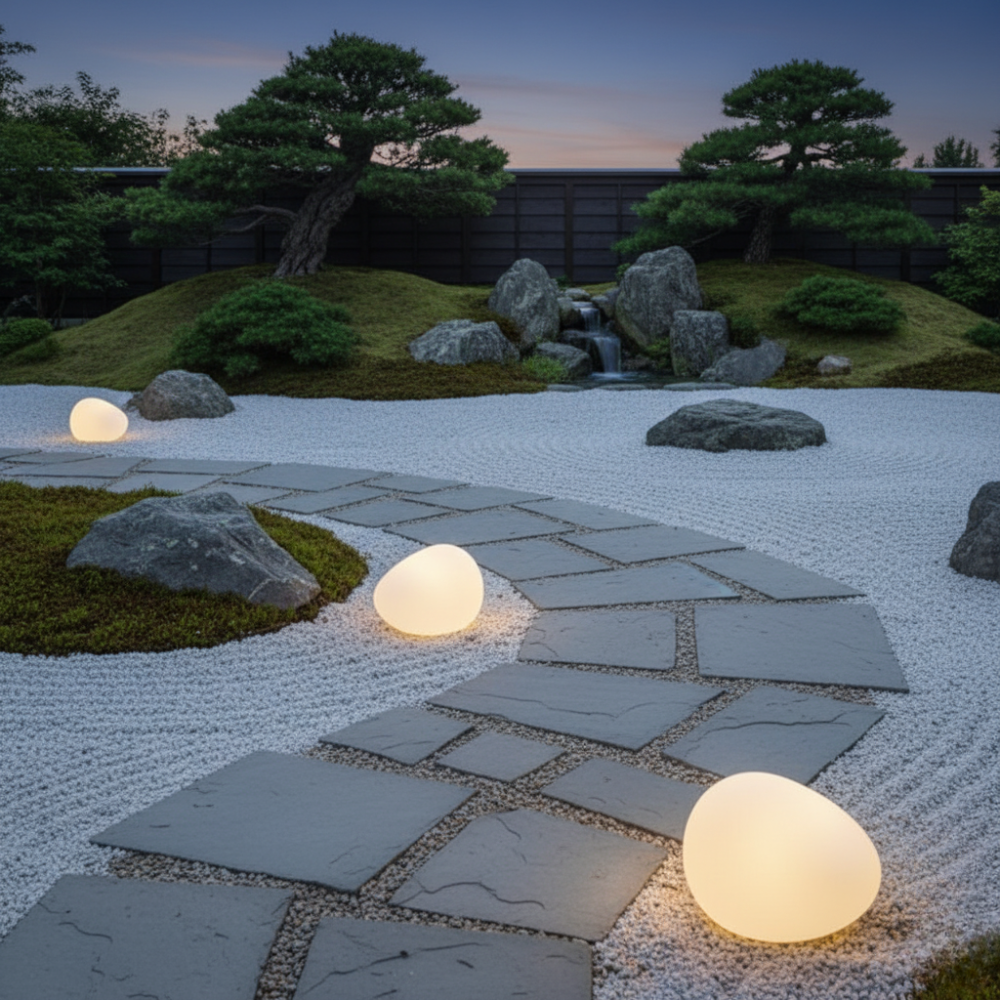 Pebble Glow | Solar Landscape Light with Natural Stone Design | Weather-Resistant Outdoor Illumination for Effortless Ambiance 2