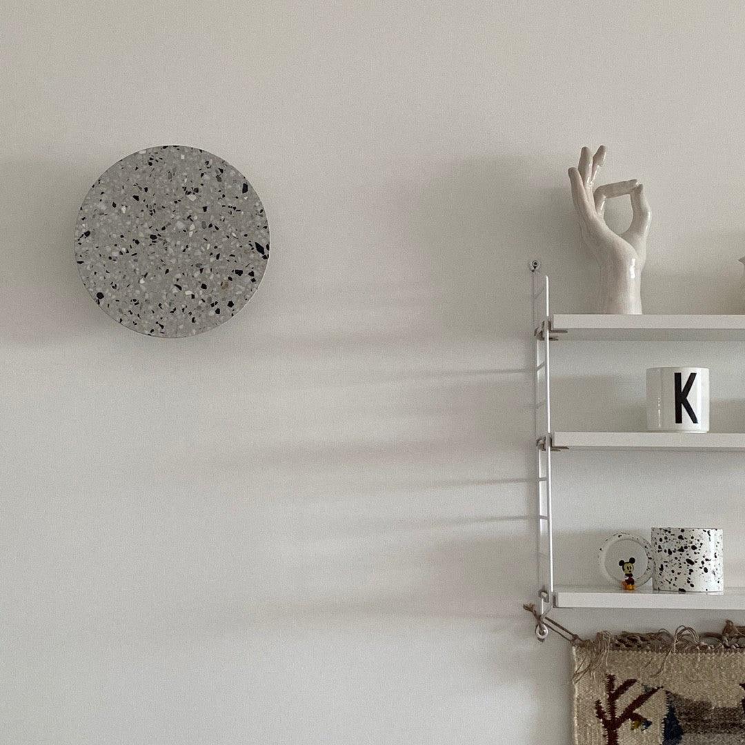 Byers Vintage Round Metal Terrazzo Concrete Wall Lamp Bedroom
