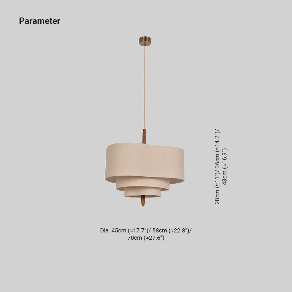 Renee Pebble Fabric Pendant Light