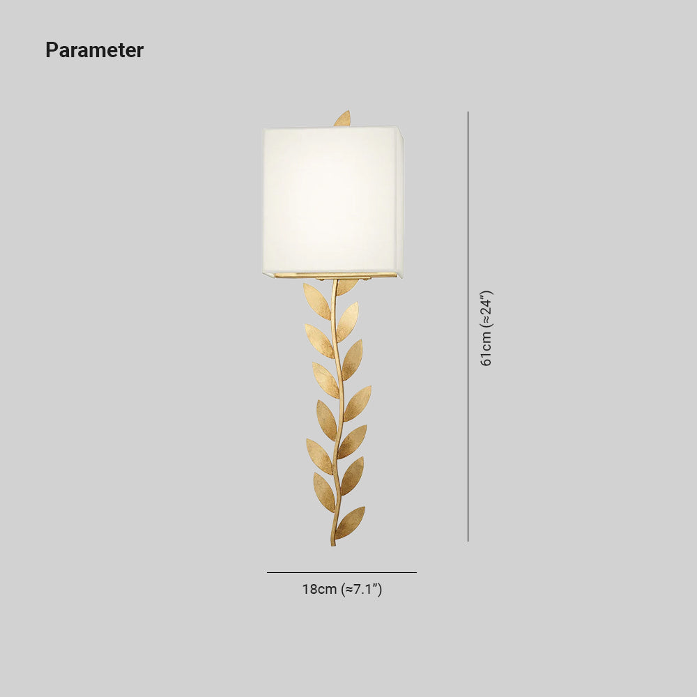 Valentina Modern Minimalism Wall Lamp Metal Fabric Bedroom Dining Room