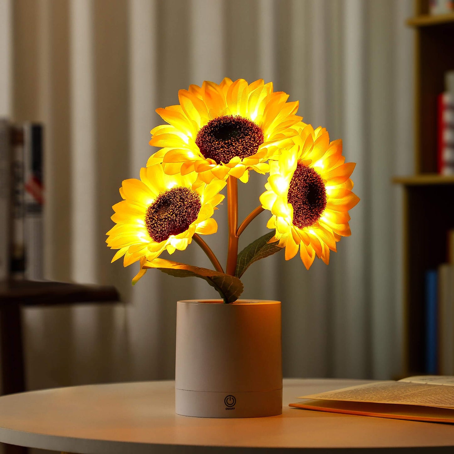 Radiant Floral Decor | Sunflower Lamp with LED Illumination | Nature-Inspired Lighting for Cheerful Ambiance 3