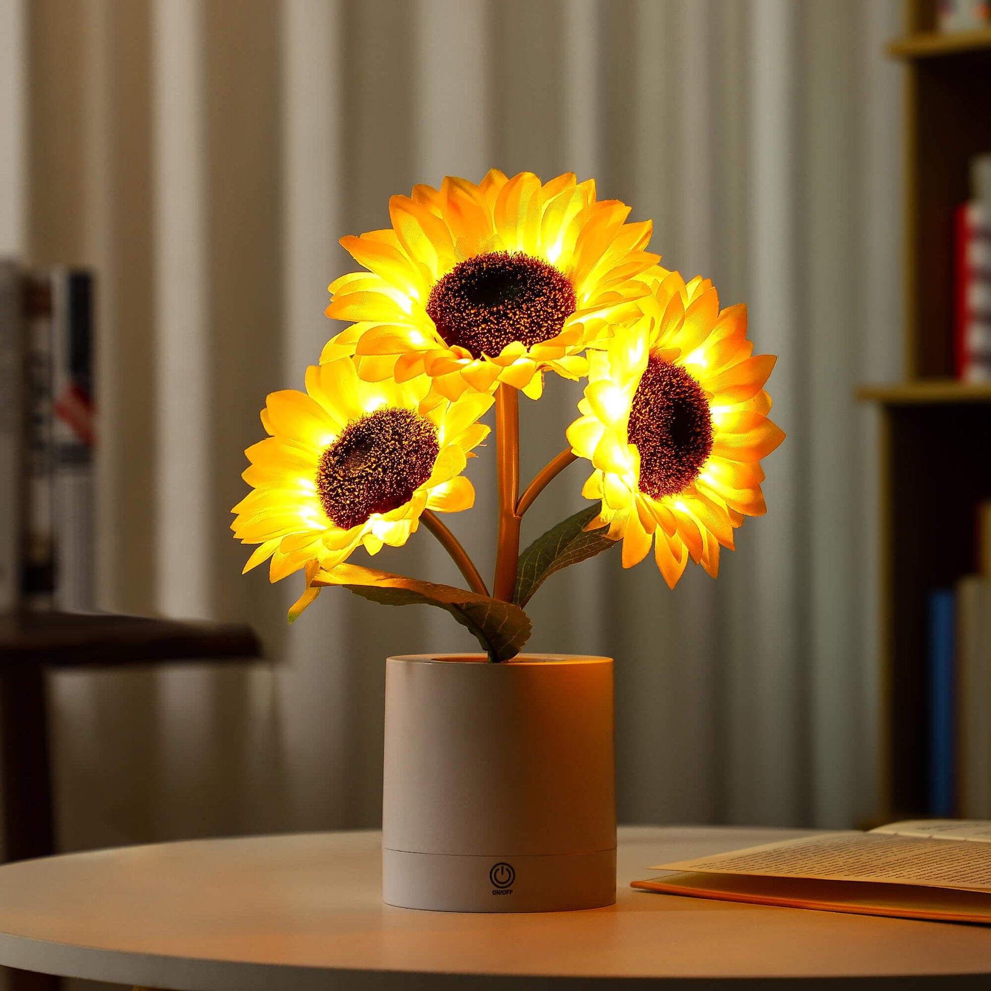 Radiant Floral Decor | Sunflower Lamp with LED Illumination | Nature-Inspired Lighting for Cheerful Ambiance 3