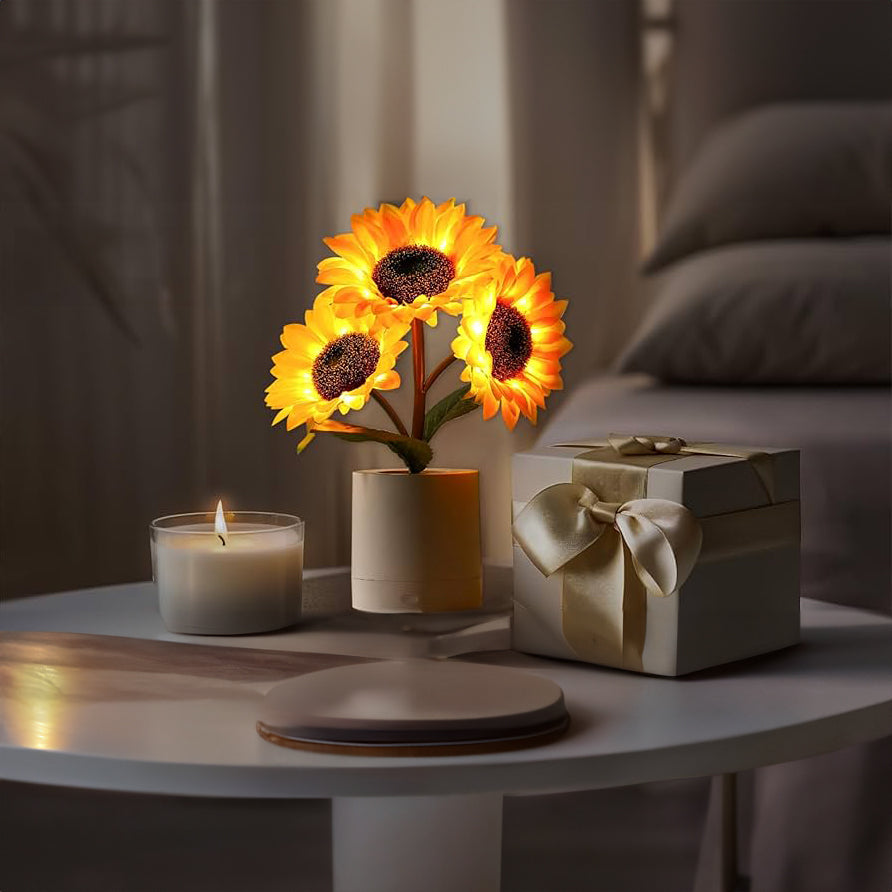 Radiant Floral Decor | Sunflower Lamp with LED Illumination | Nature-Inspired Lighting for Cheerful Ambiance 6