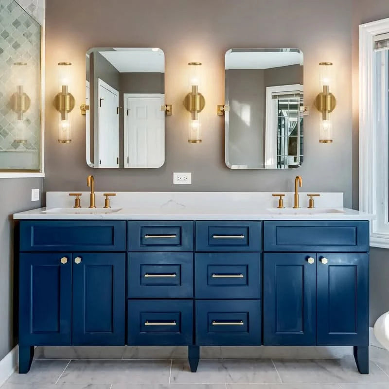 Raelinn brushed gold vanity wall light