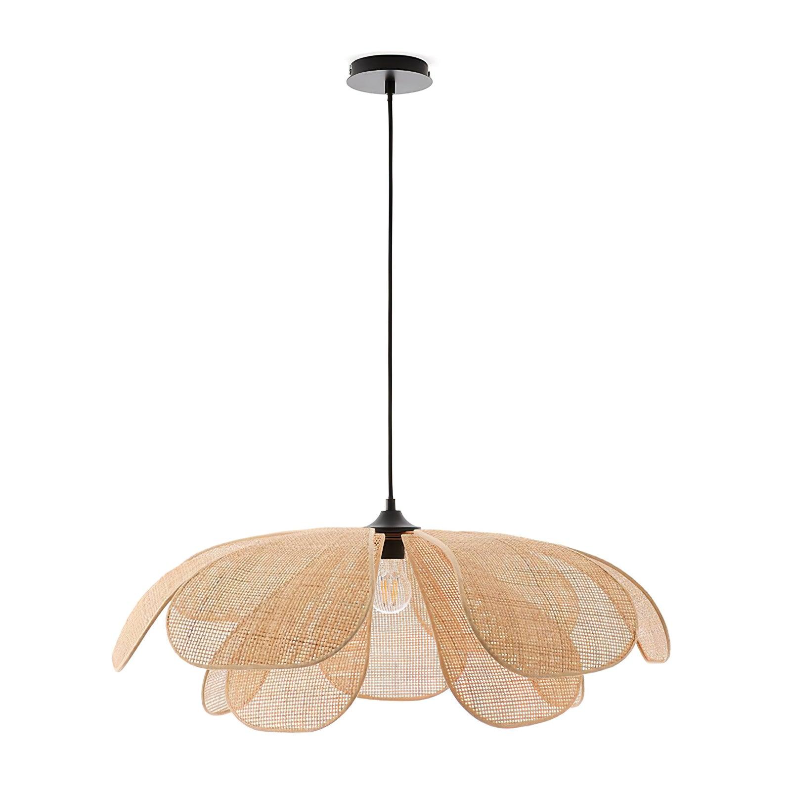 Rattan Pendant Light | Adjustable Height & Dimmer Compatible | Elegant Home Lighting for Stylish Decor 6