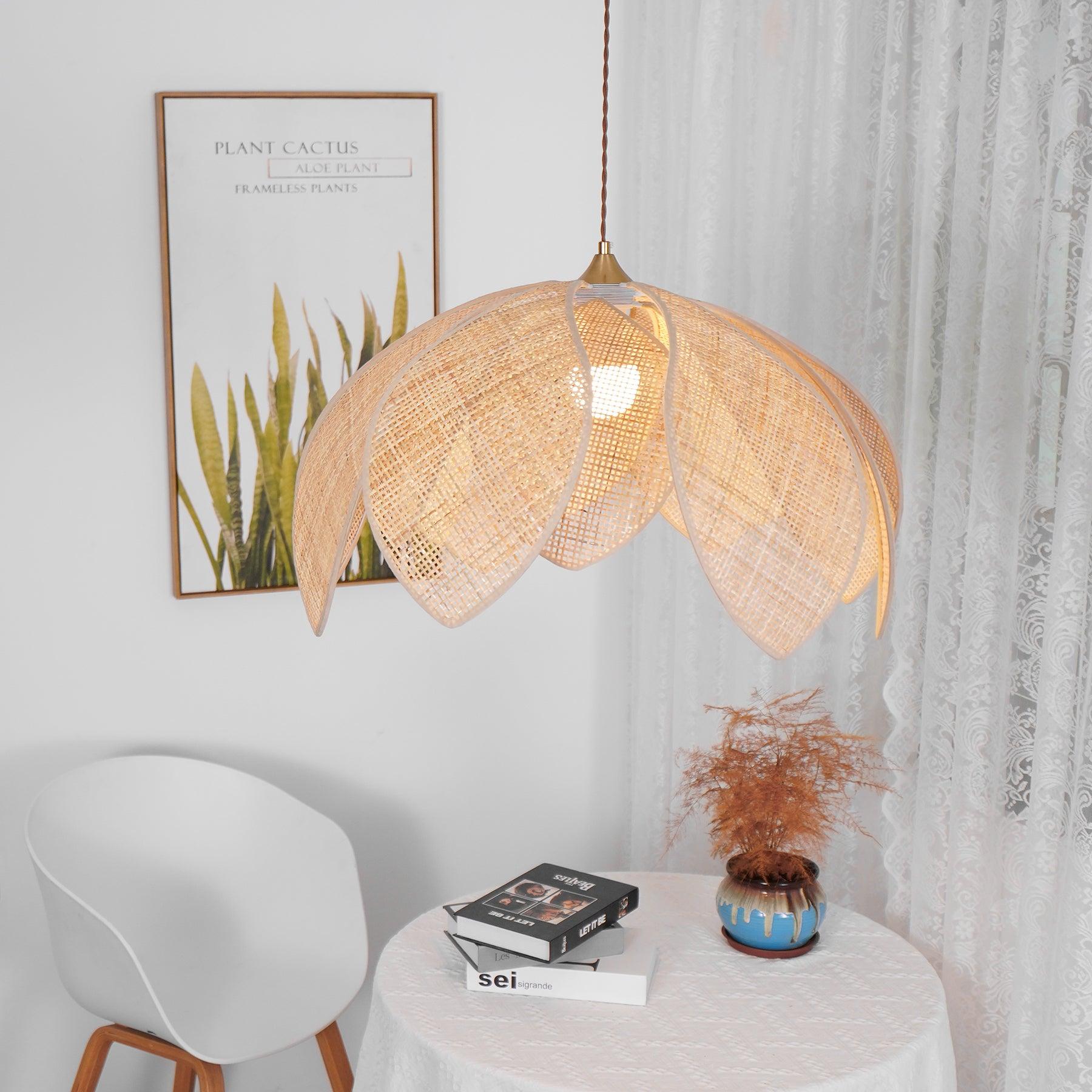 Rattan Pendant Lighting | Adjustable Height for Elegant Home Decor 0