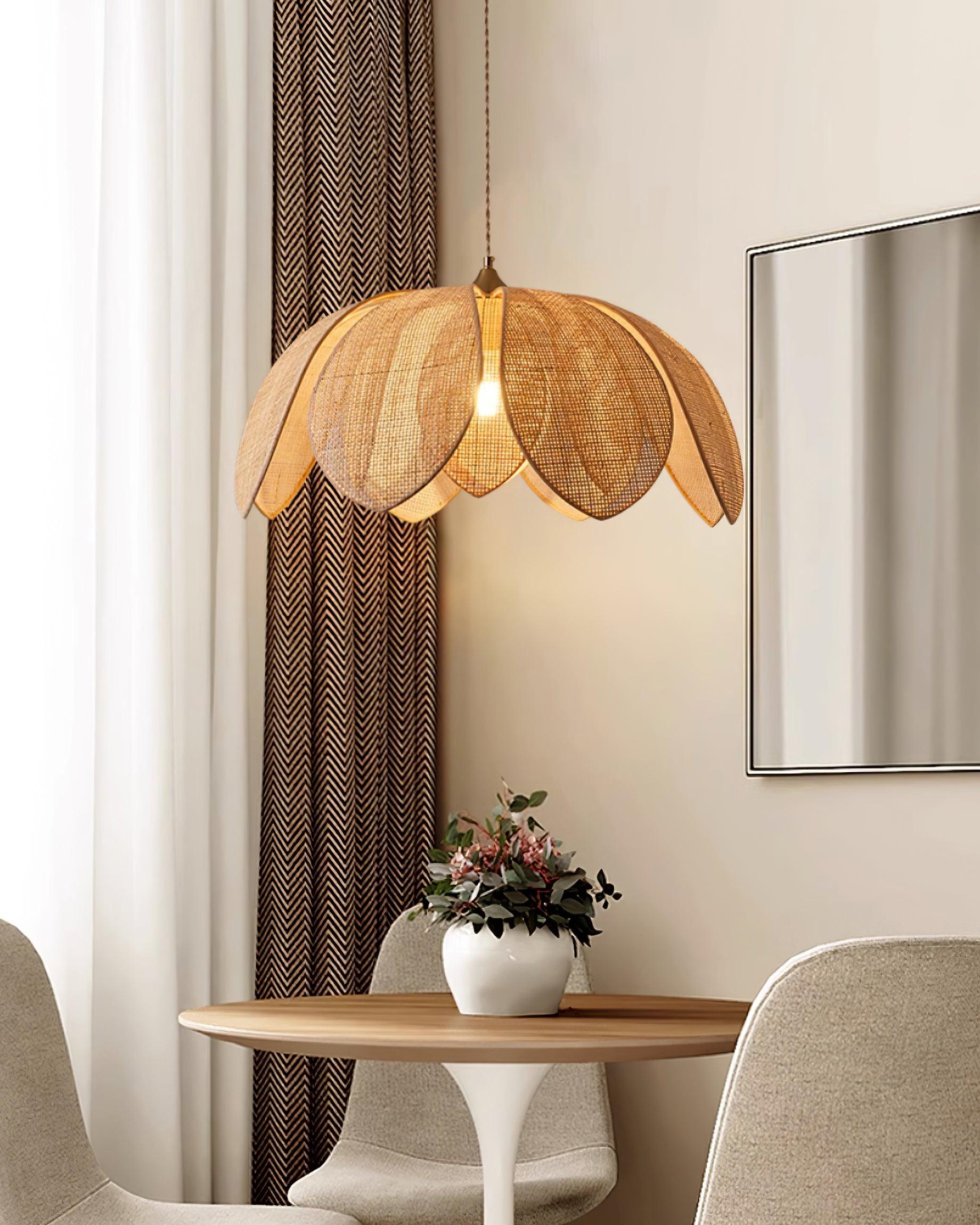 Rattan Pendant Lighting | Adjustable Height for Elegant Home Decor 5