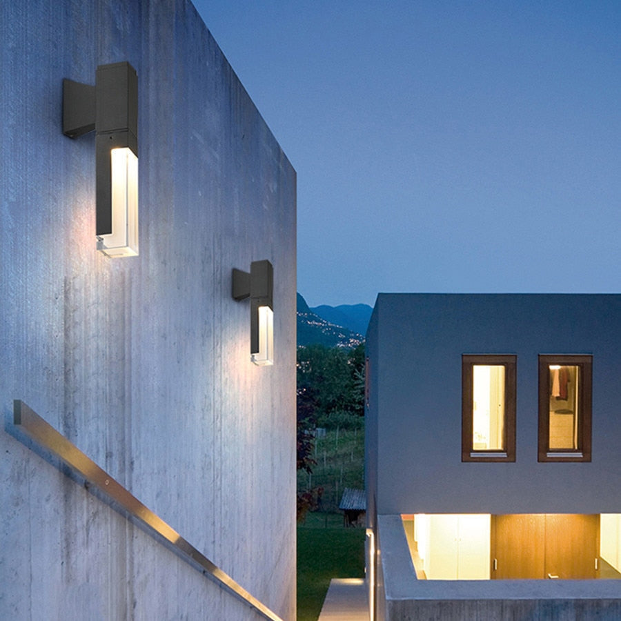 Rectangular Outdoor Wall Lamp | Sensor