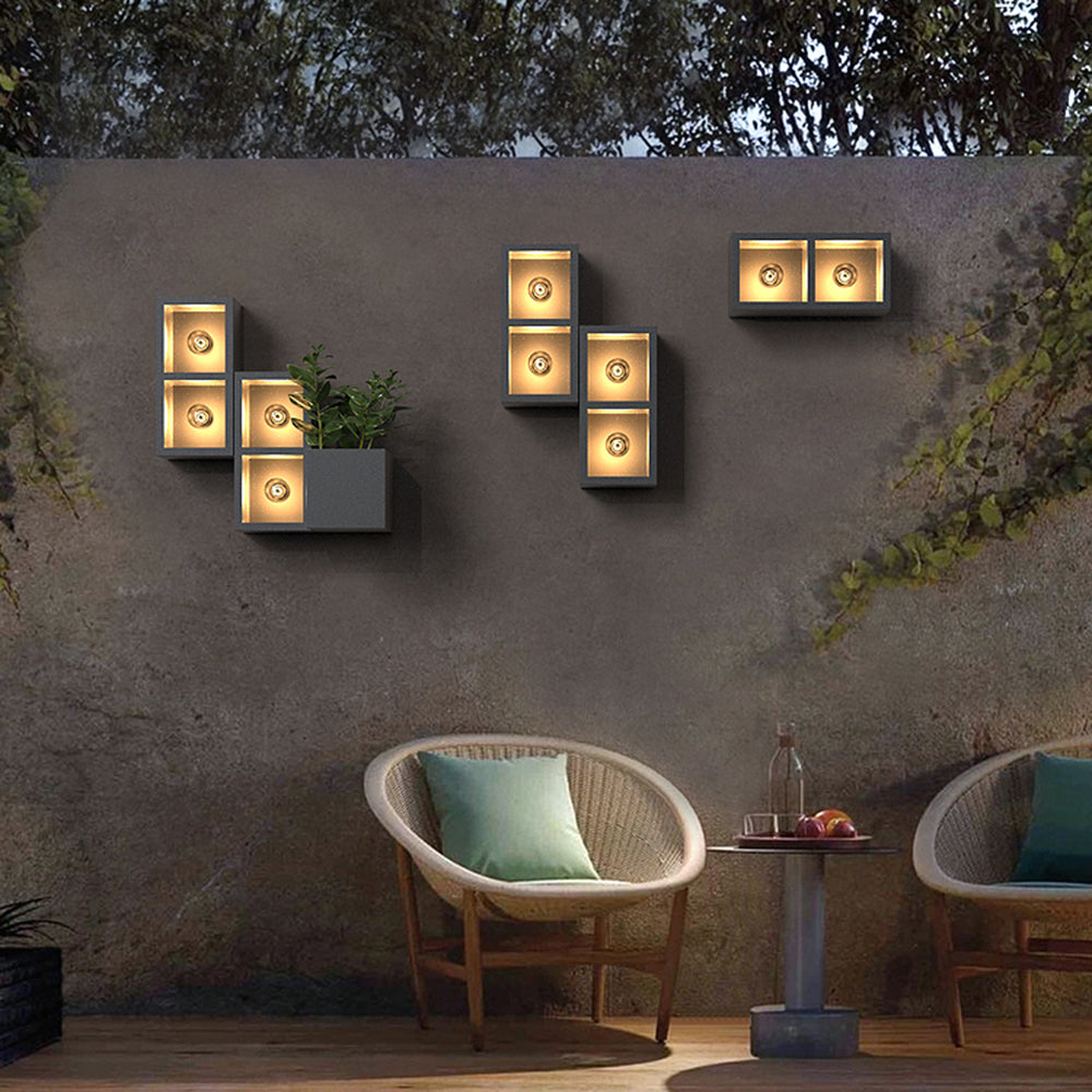Modern Cube Outdoor Wall Lamp