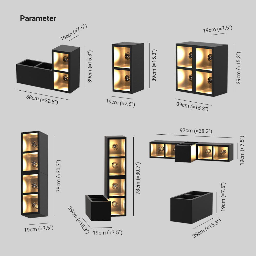 Modern Cube Outdoor Wall Lamp
