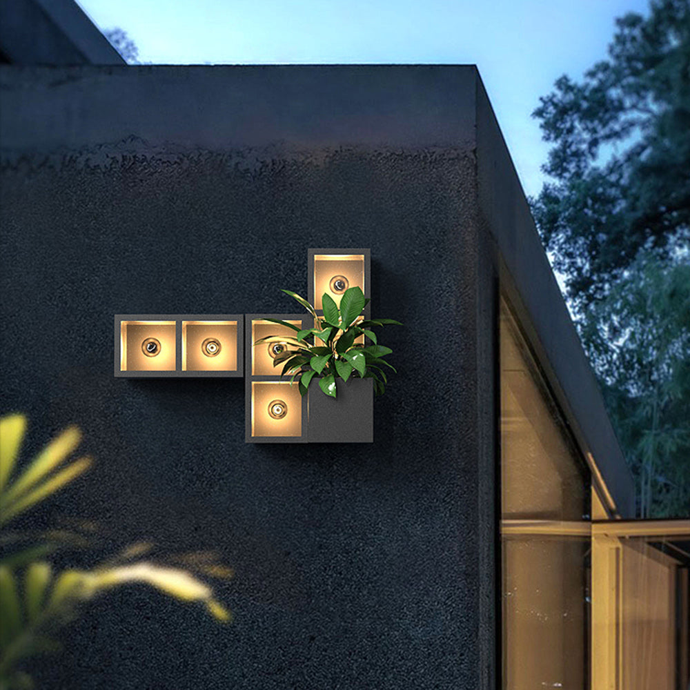 Modern Cube Outdoor Wall Lamp