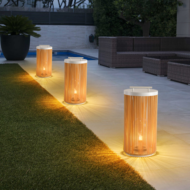 Wood & Metal Outdoor Floor Lamp