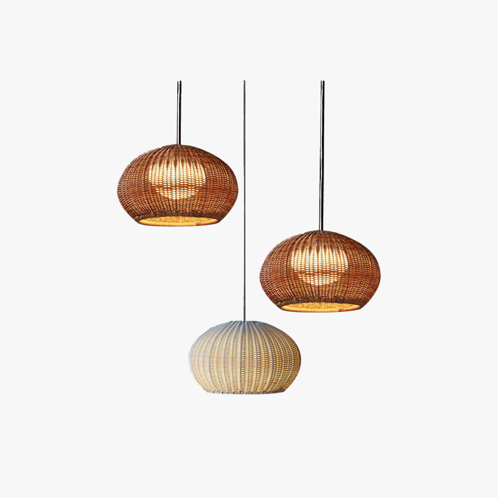 Ray Collection | Outdoor Hanging Pendant Light with Bamboo Cage Design | Elegant Warm Lighting for Cozy Outdoor Spaces 1