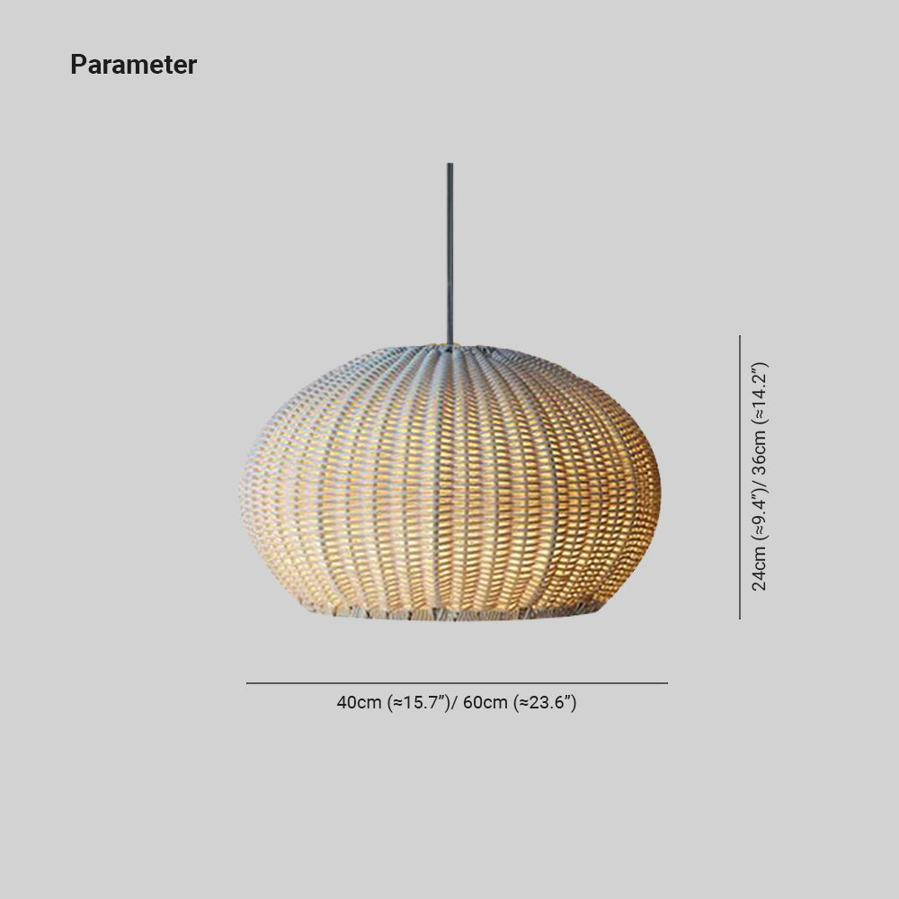 Ray Collection | Outdoor Hanging Pendant Light with Bamboo Cage Design | Elegant Warm Lighting for Cozy Outdoor Spaces 5