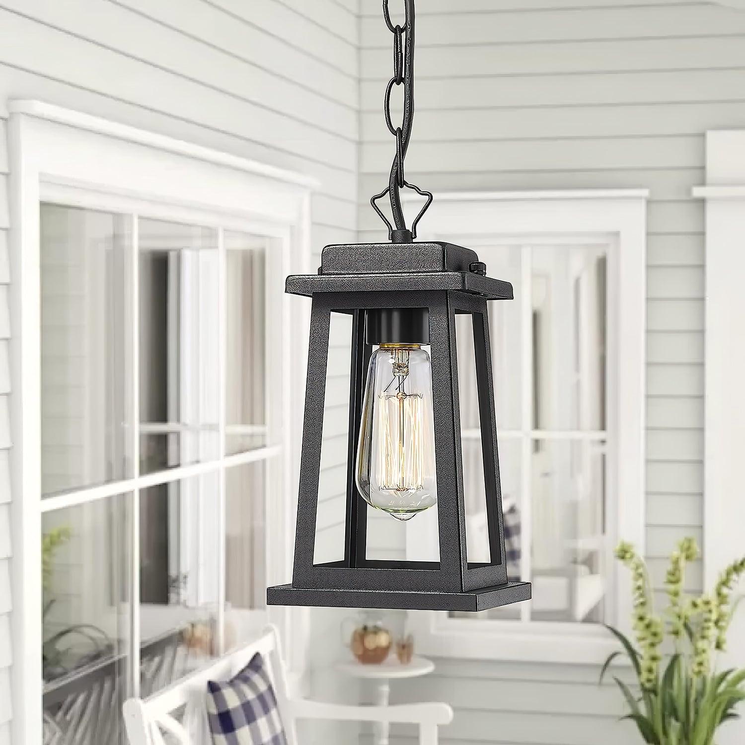 Ray Collection | Outdoor Hanging Pendant Light with Vintage Design | Durable Metal Frame for Elegant Illumination 8
