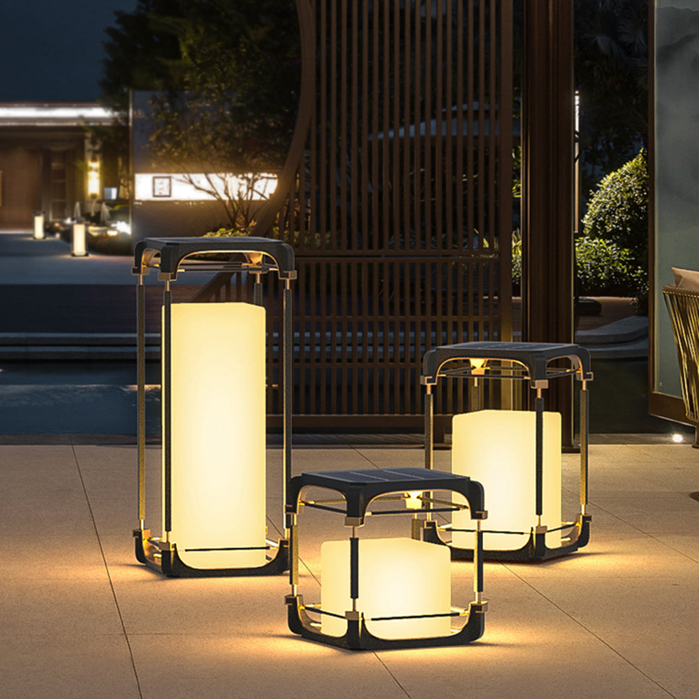Ray Cuboid Outdoor Floor Lamp | 3 Sizes