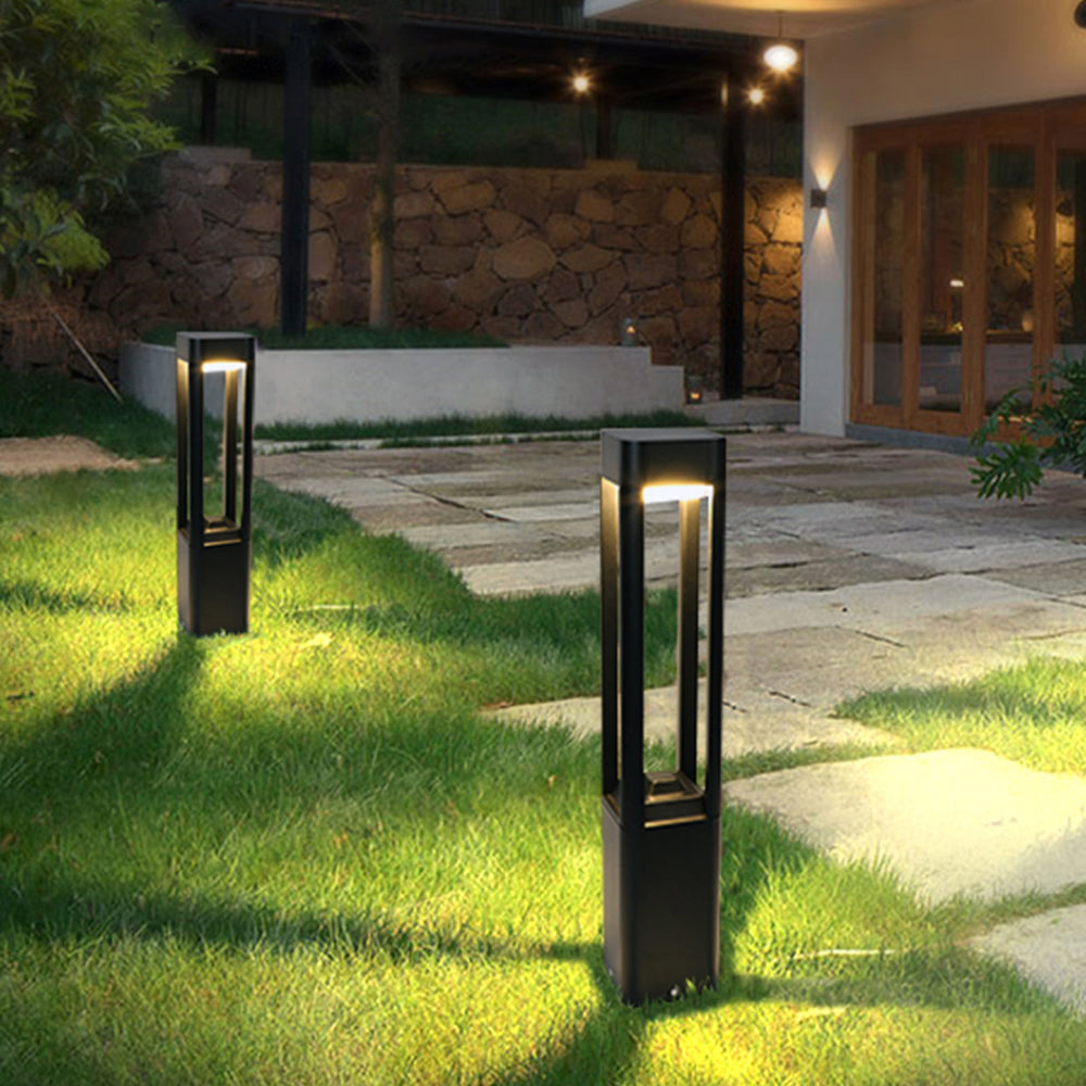 Ray Collection | Outdoor Path Light with Motion Sensor & Modern Design | Elegant Black Metal Fixture for Safe Garden Illumination 2