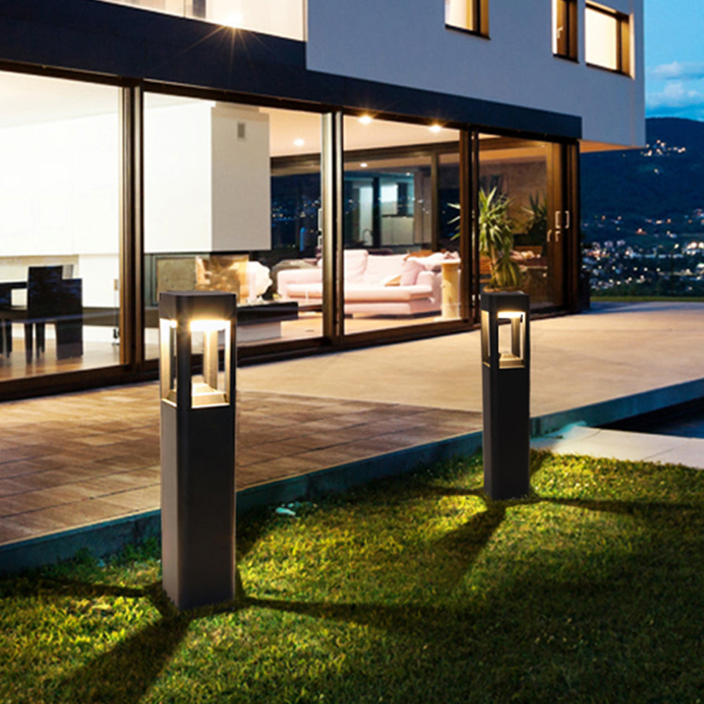 Ray Collection | Outdoor Path Light with Motion Sensor & Modern Design | Elegant Black Metal Fixture for Safe Garden Illumination 3