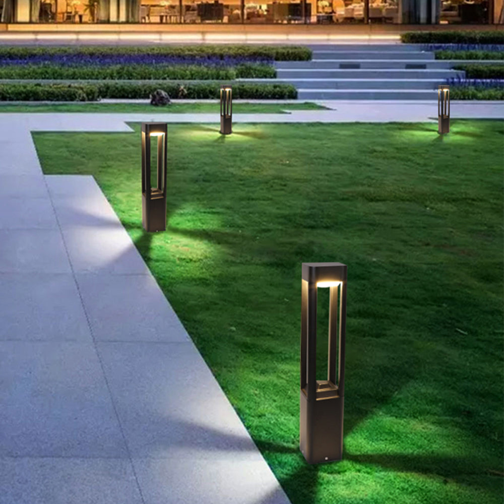 Ray Collection | Outdoor Path Light with Motion Sensor & Modern Design | Elegant Black Metal Fixture for Safe Garden Illumination 4