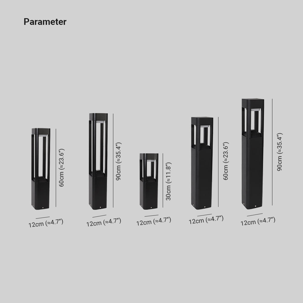 Ray Collection | Outdoor Path Light with Motion Sensor & Modern Design | Elegant Black Metal Fixture for Safe Garden Illumination 5