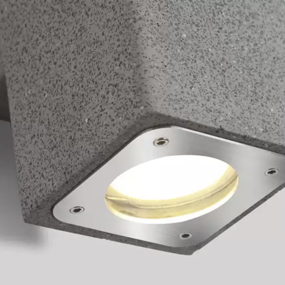 Ray Collection | Outdoor Wall Lamp with Durable Cement & Dual Head | Modern Lighting for Gardens 4