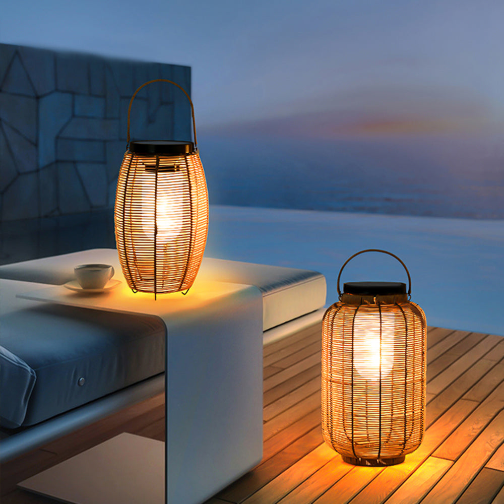 Ray Rattan Metal Floor Lamp | Model A/B