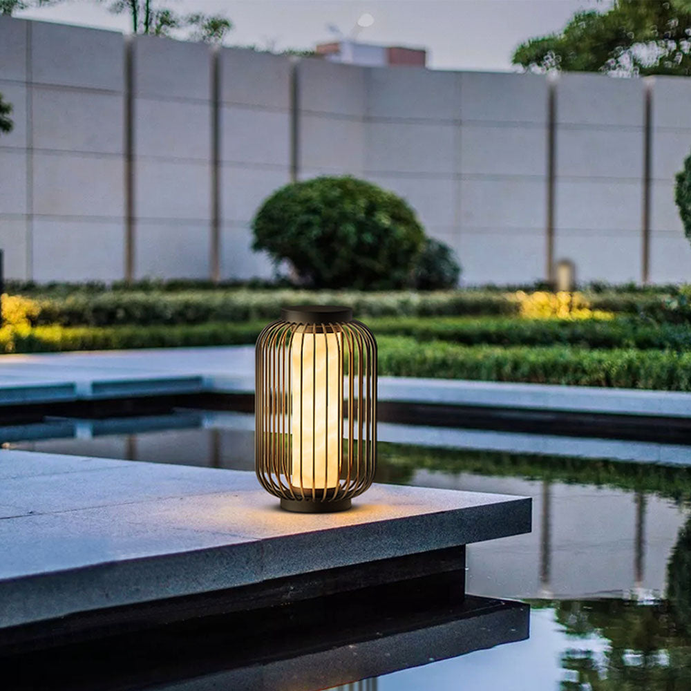 Ray Collection | Solar Outdoor Lantern with Antique Brass Finish | Durable Lighting for Inviting Outdoor Spaces 2