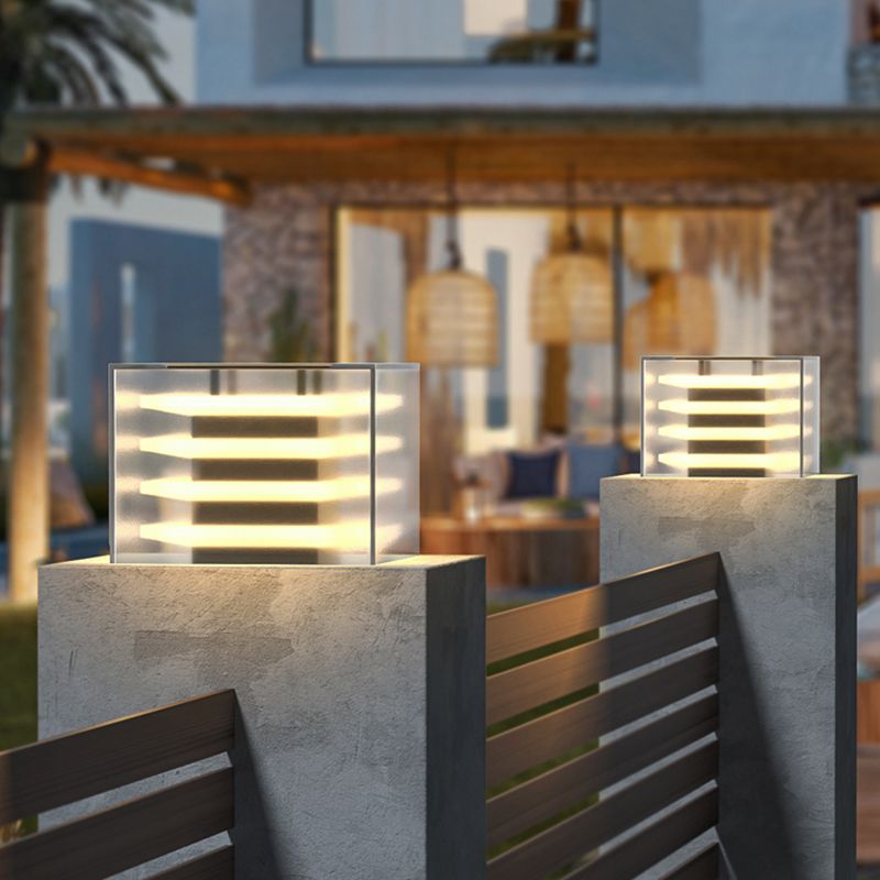 Solar Outdoor Pillar Light | Black