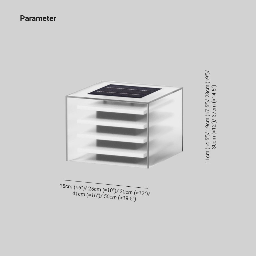 Solar Outdoor Pillar Light | Black