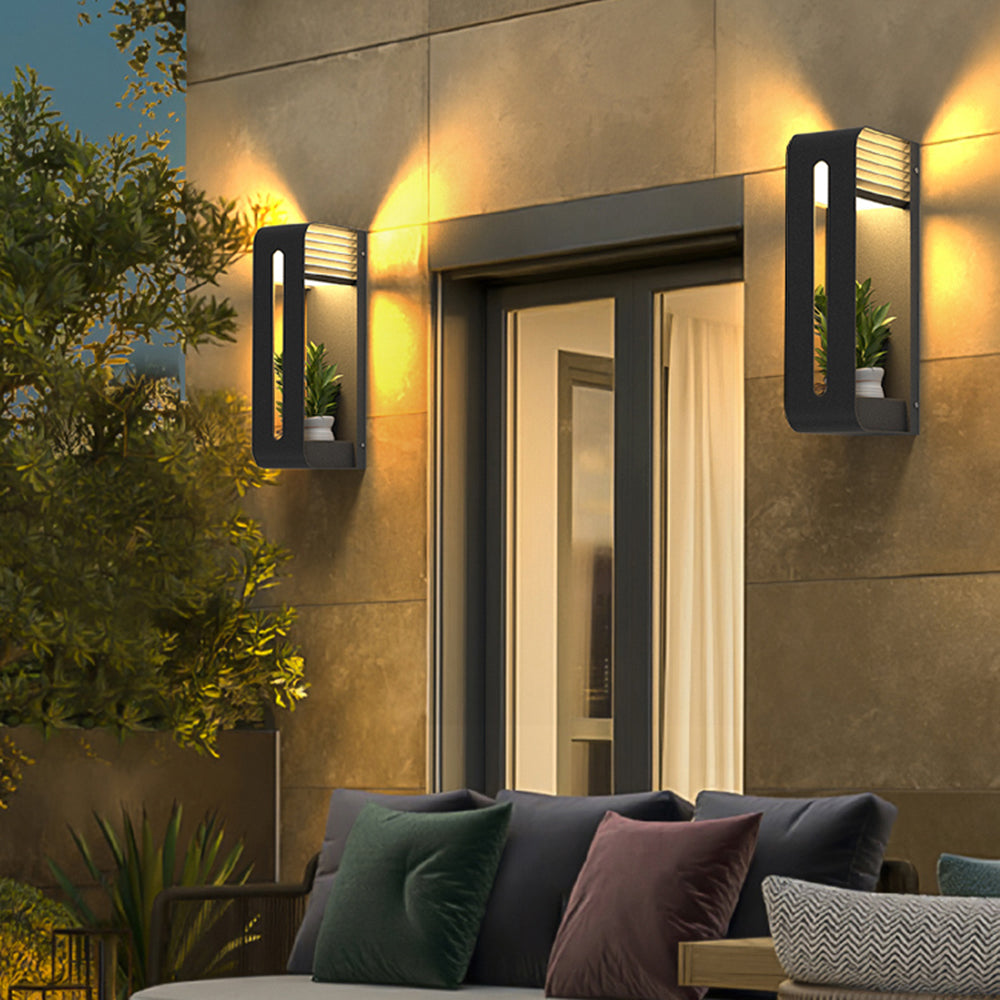 Rectangular Solar Outdoor Wall Lamp