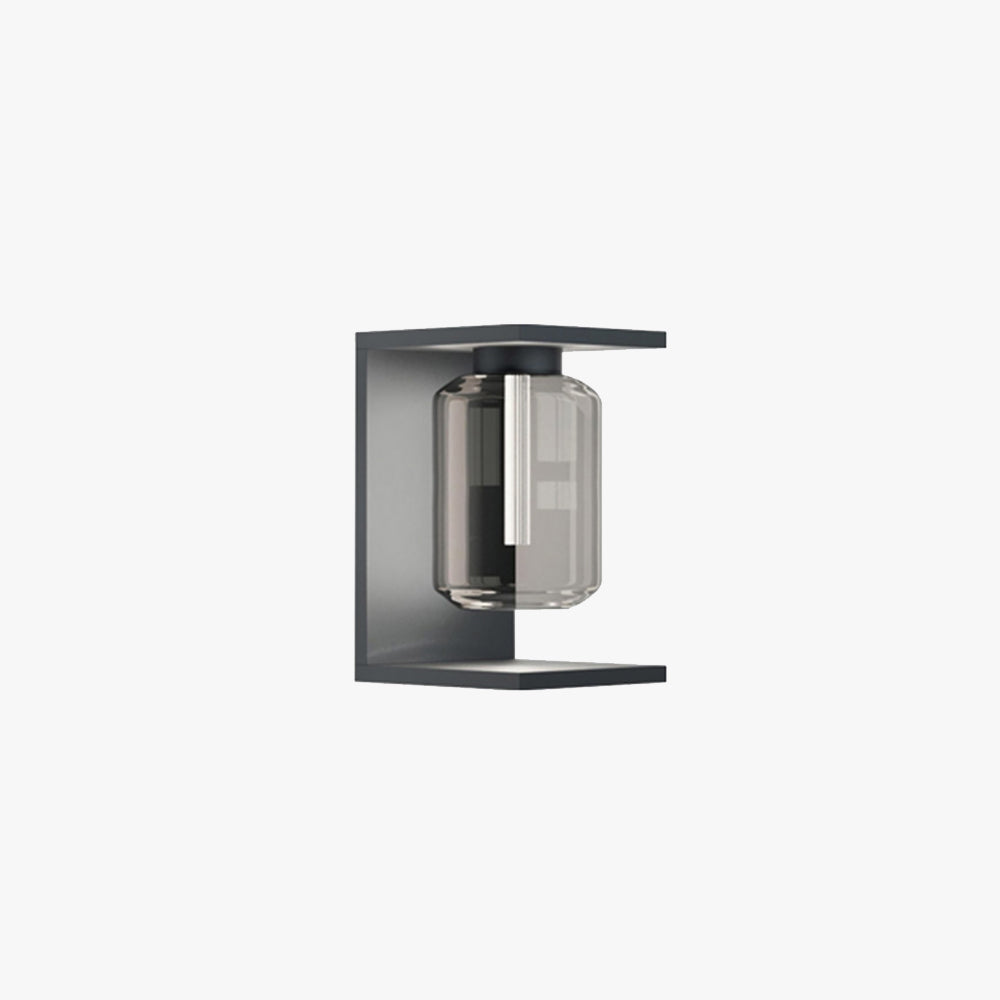 Solar Outdoor Wall Lamp | Black/Grey