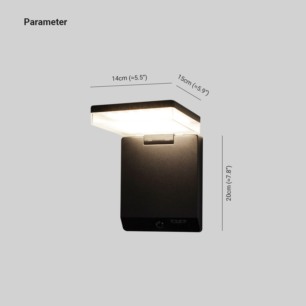 Solar Minimalist Outdoor Wall Lamp