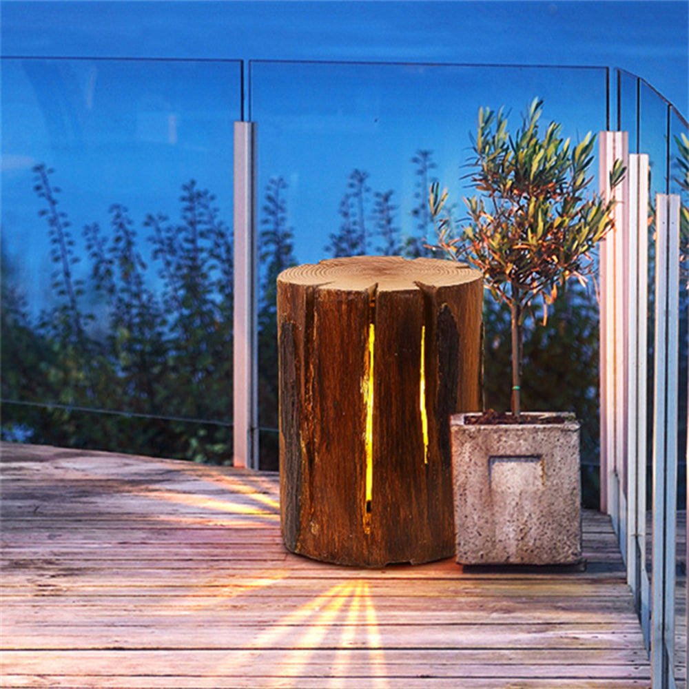 Ray Rustic Wood Outdoor Lamp | 3 Sizes