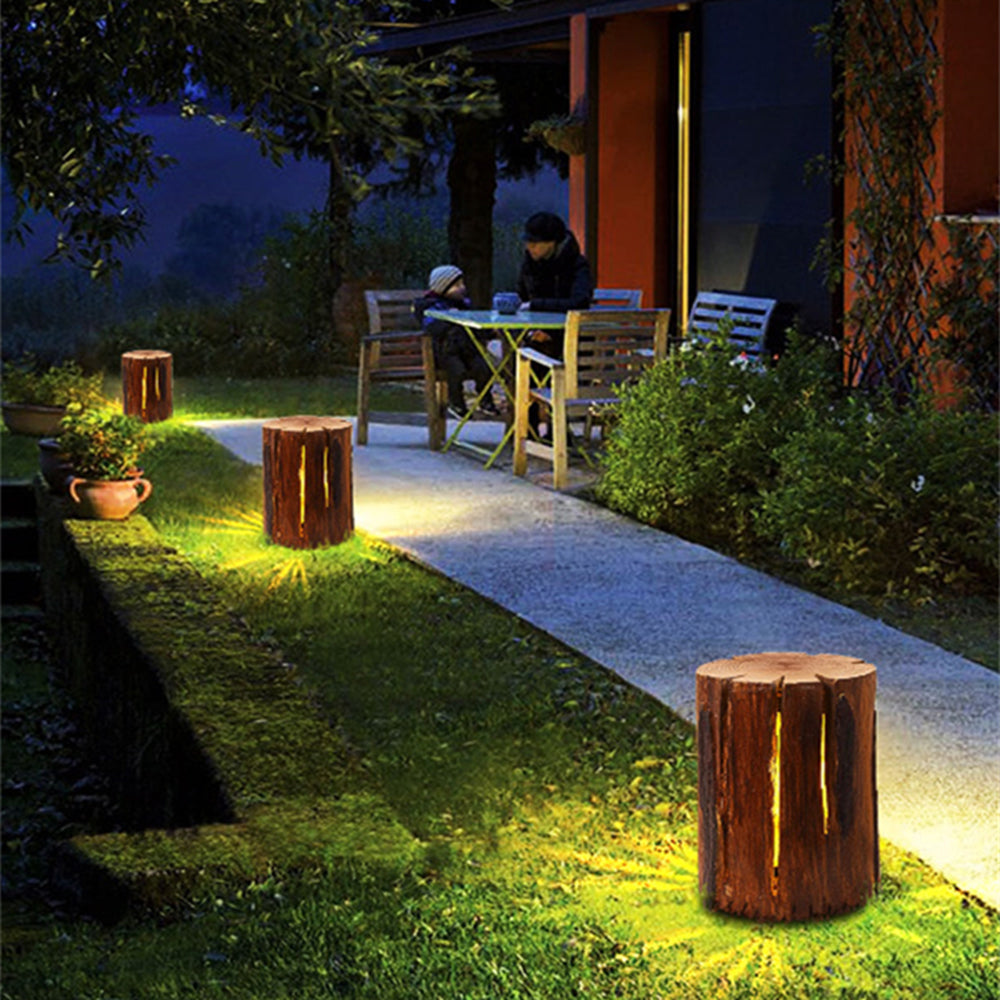 Ray Rustic Wood Outdoor Lamp | 3 Sizes